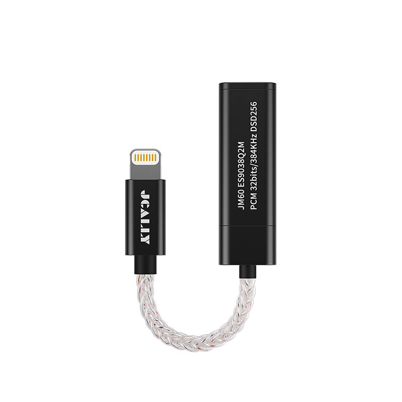 Jieshisheng Jm60l Portable Decoding Headphone Amplifier Apple HiFi Small Tail Es9038q2m Chip DAC Adapter