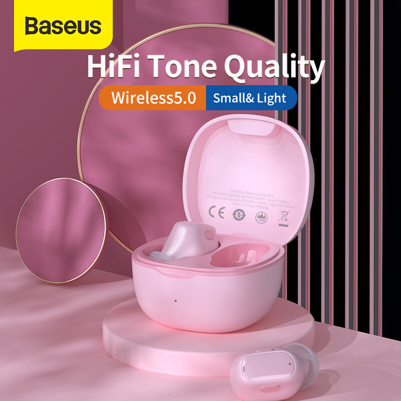 Baseus WM01 &WM02 TWS Earphones Bluetooth 5.0 Wireless Earphones Smart Noise Reduction Wireless Earbuds in-Ear Mini Wireless Bluetooth Headphones for Samsung S20 Huawei Xiaomi Earbuds