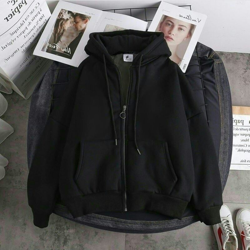 Internet Celebrity Cardigan Sweater Men's Hooded Autumn and Winter Clothing Student Large Size Couple Lazy Loose Fleece Padded Warm Jacket