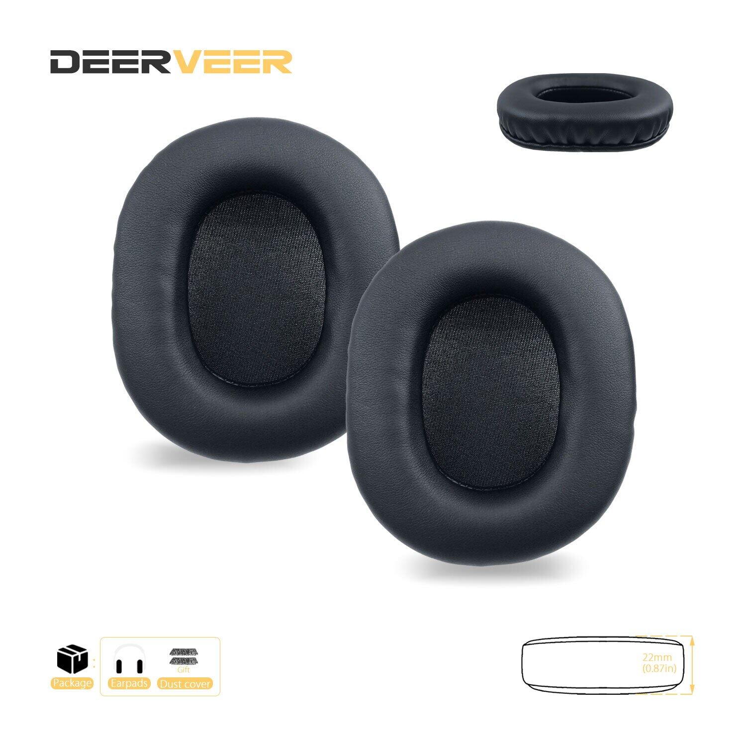 DEERVEER Replacement Earpad For Havit H2002D Headphones Thicken Memory Foam Cushions