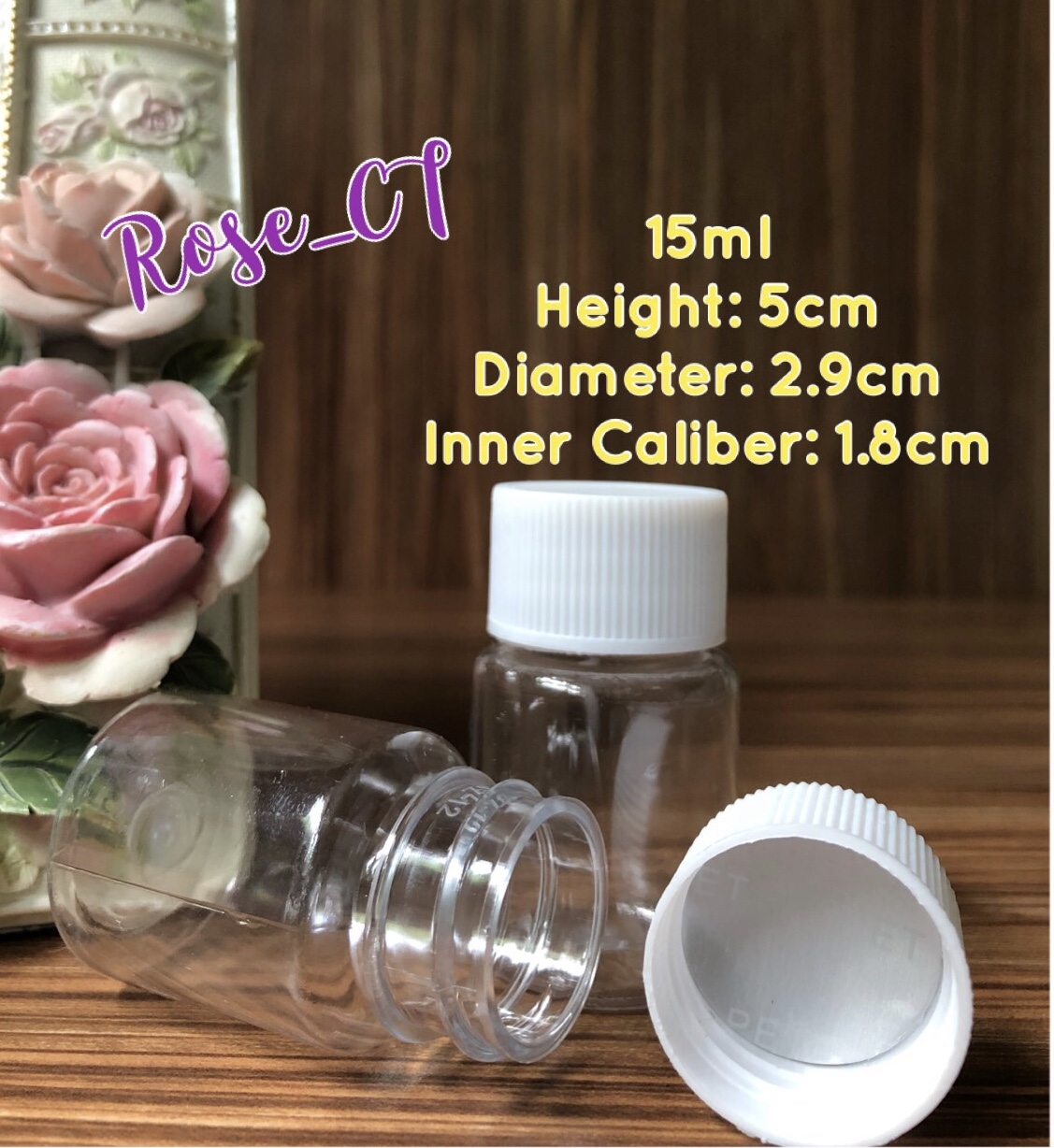 3pcs x 15ml/20ml/30ml/50ml PE Small Clear Empty Plastics Bottle / Liquid Bottle / Sample Bottle / Essential Bottle With Cap