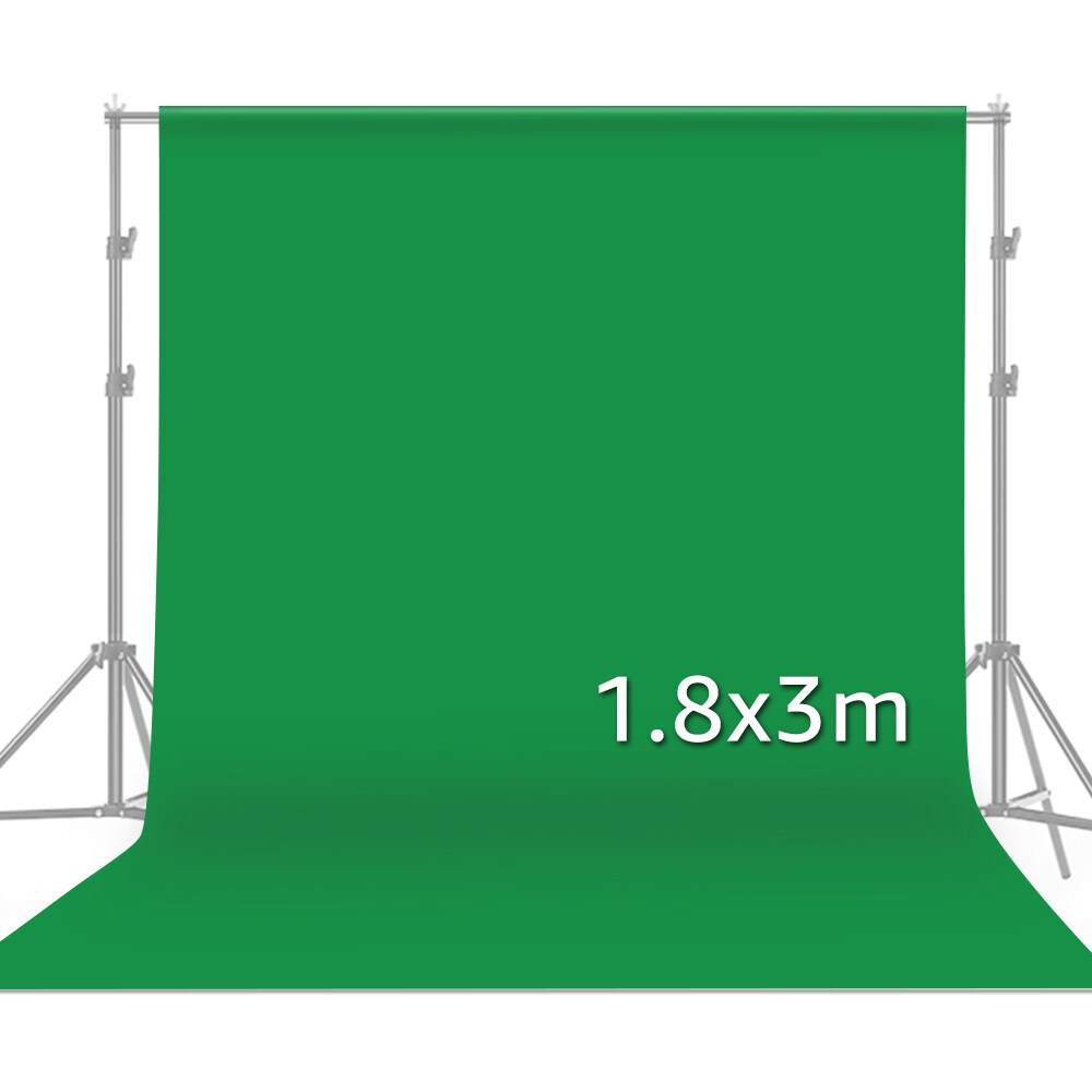 PULUZ Professional Green Screen Backdrop Studio Photography Background Washable Durable Polyester-Cotton Fabric Seamless One-Piece Design for Portrait Product Shooting