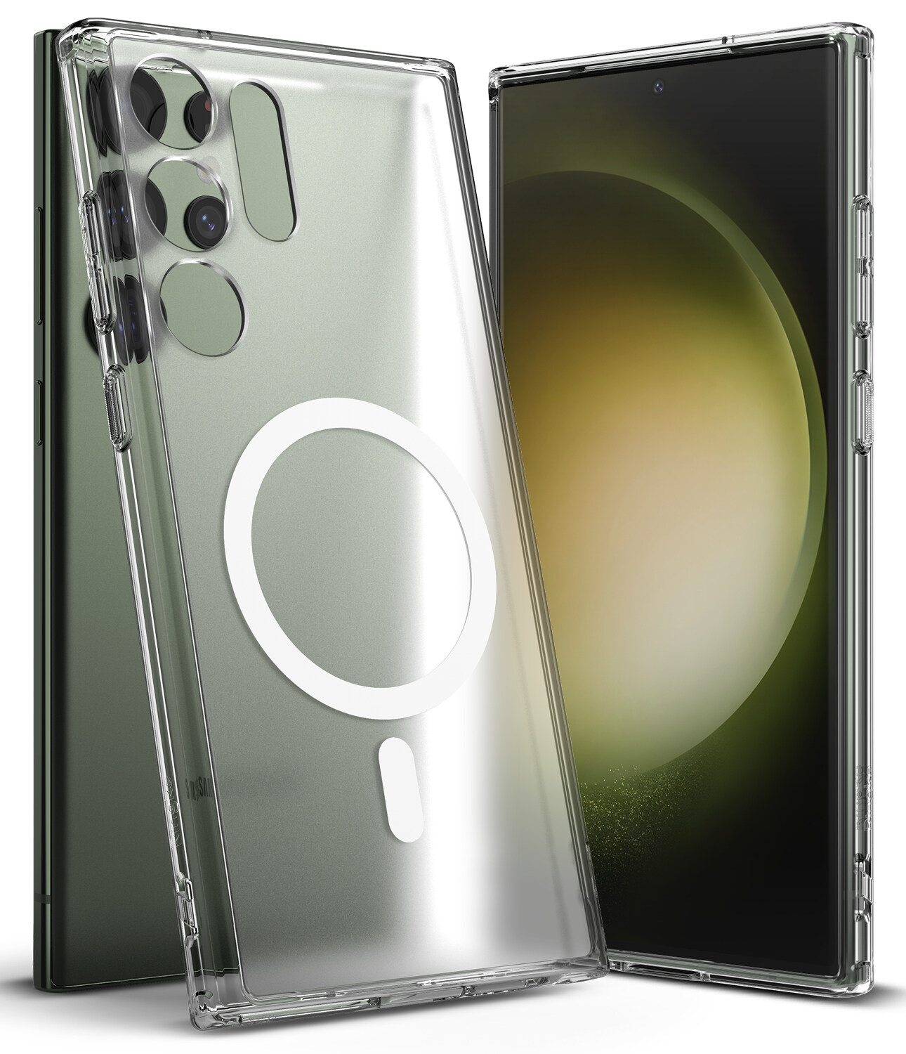 Ringke Fusion Magnetic Matte Compatible with Samsung Galaxy S23 Ultra 5G Case, Anti-Fingerprint Frosted Back Bumper Cover with Wrist Strap