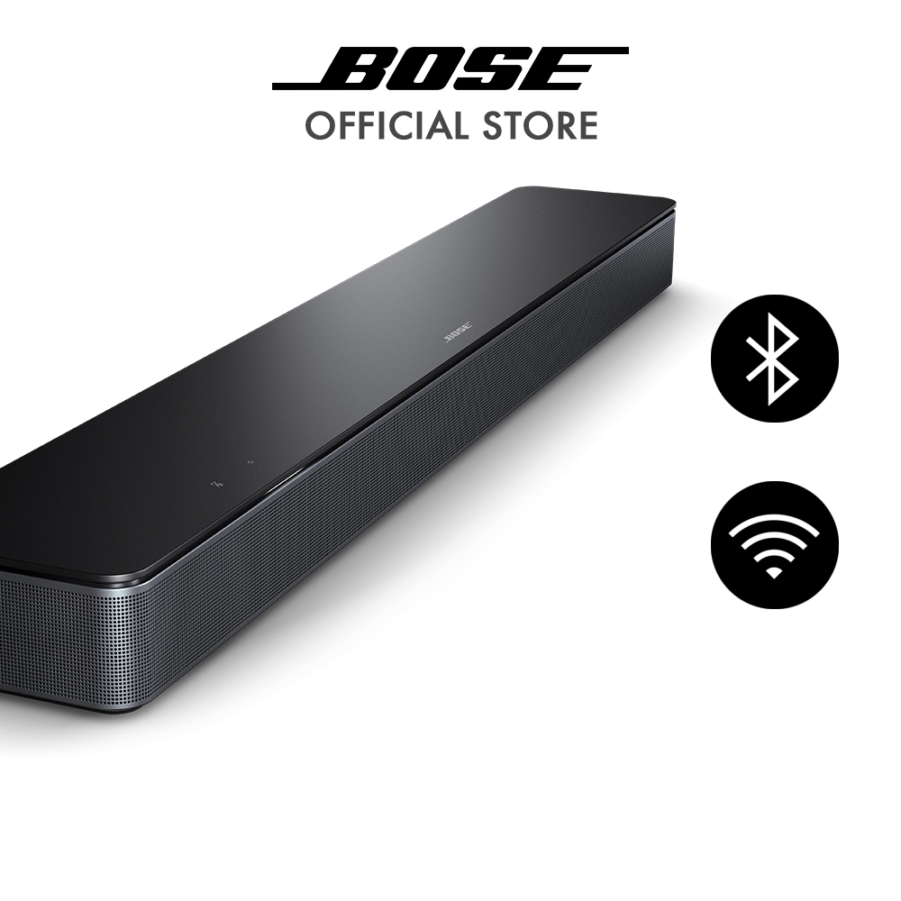 Bose Smart Soundbar 300: Premium Bluetooth Soundbar with Wi fi connectivity,Voice Control Built-in,HDMI ARC + Optical Connectivity Universal Remote Control, Wall mountable, Optional Bass module and su