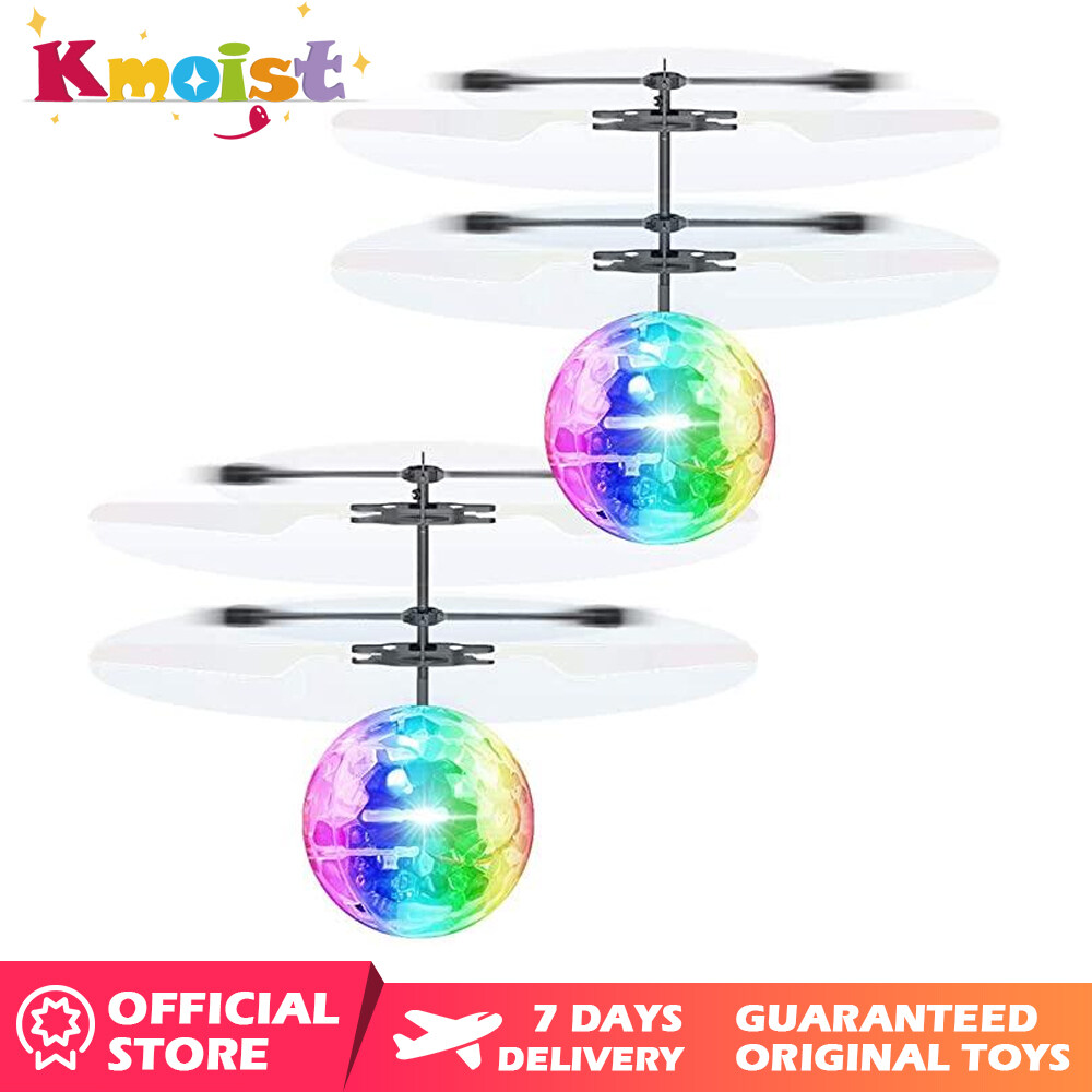 Kmoist New Flying Ball Toys RC Toy for Kids Boys Girls Gifts Rechargeable Light Up Ball Drones Infrared Induction Helicopter with Remote Controller for Indoor Outdoor