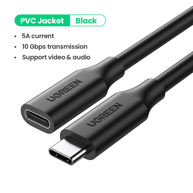UGREEN 1M Cable Extension Cord Usb 3.0 Tipe-C Cable for Xiaomi Huawei Samsung Macbook Air Nintendo Switch