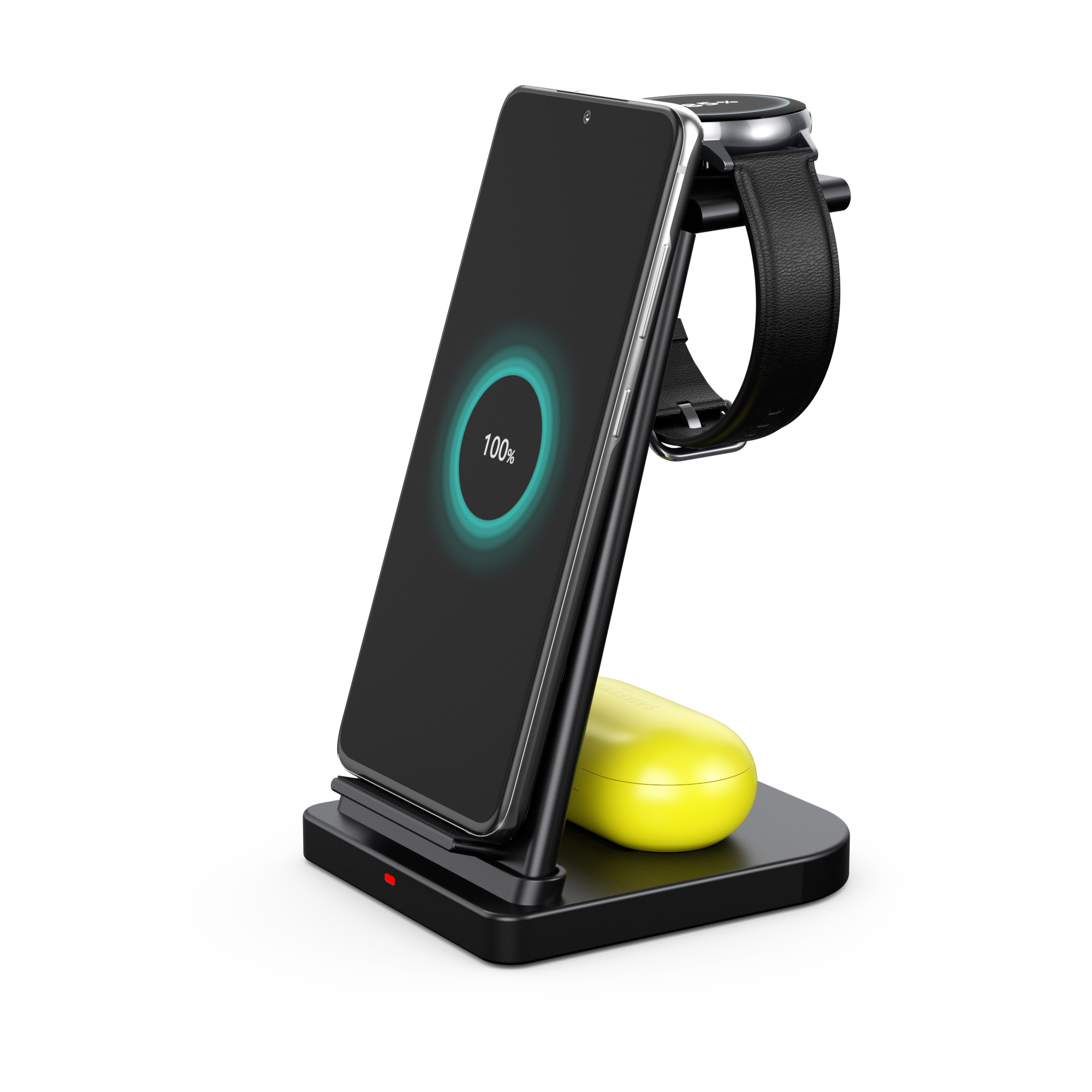 DESKTRON Wireless Charger 3 IN 1, 15W QI Fast Charge Wireless Charging Dock, Fast Charging Charger Station For iPhone 14 iWatch AirPods Samsung Watch Android Phones