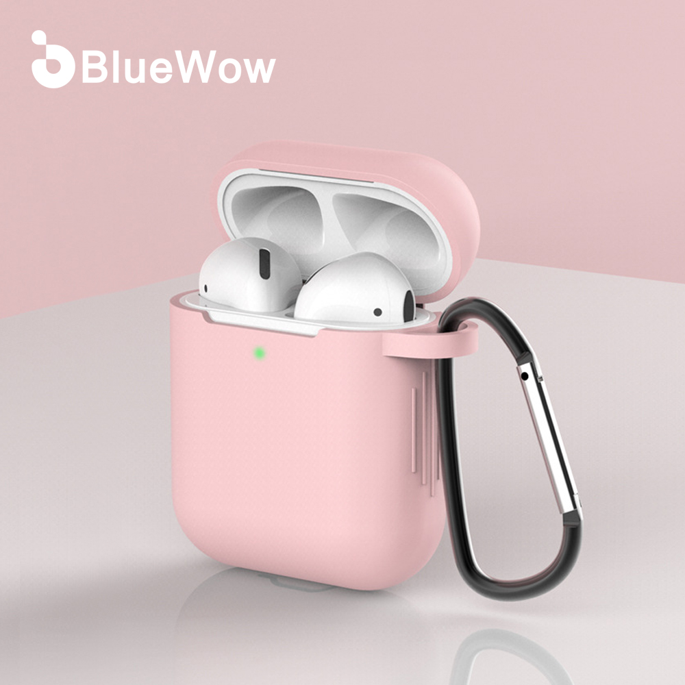 BlueWow S03 Earphoen Case Macaron Protective Silicon Rubber Case With Hanger Ultra Thin