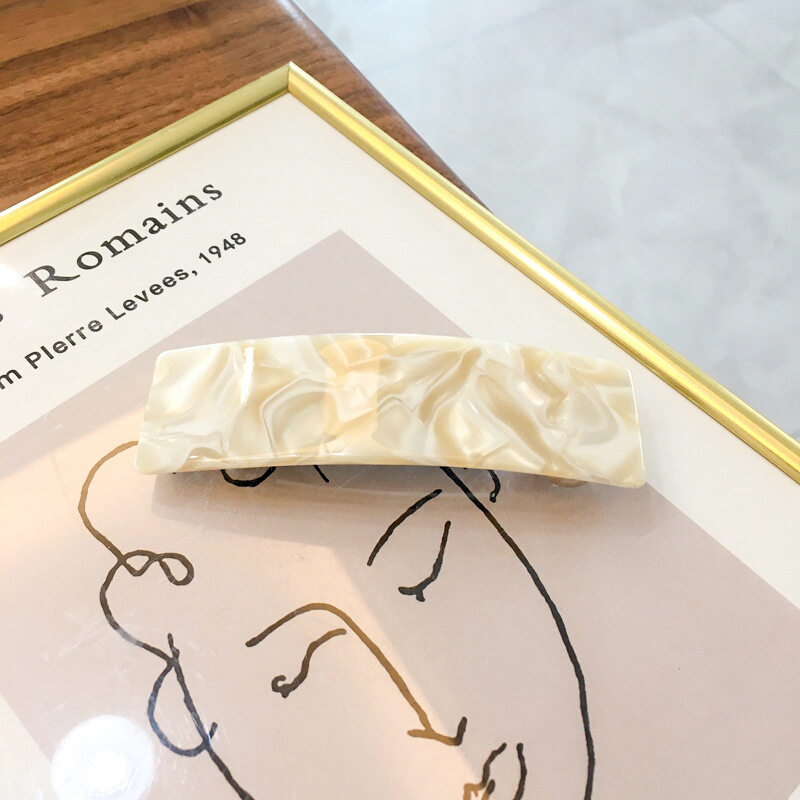 Metal Acetate Leopard Barrettes for Women Geometric Girls Hairpins Elegant Simple Korean Style Hair Accessories