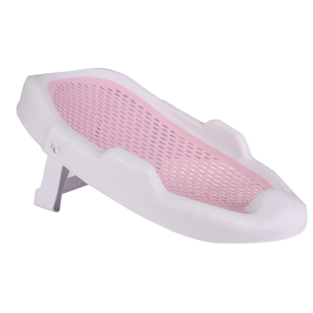 【okwish】Foldable Baby Bather Bath Support Anti-Slip Base with Locking Stand in Bathtubs for Newborns Infants