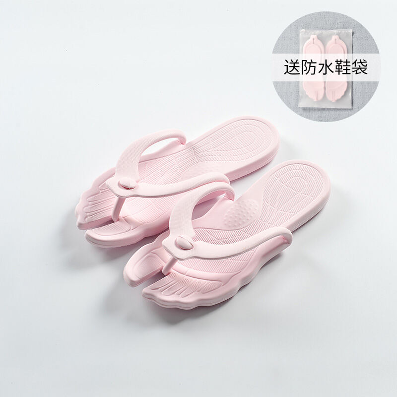 Removable Travel Slippers Portable Folding Business Trip Men and Women Bathroom Non-Slip Couple Beach Flip Flops Slippers