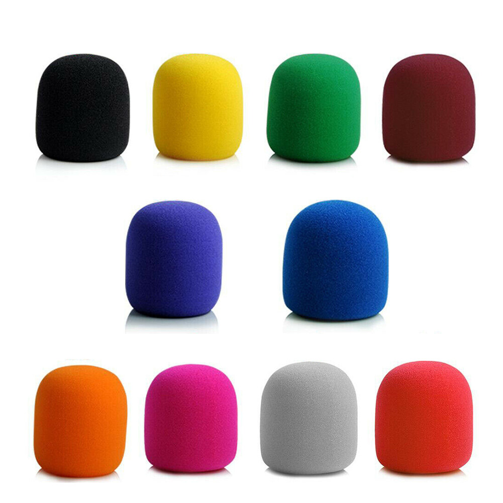 10pcs Microphone Foam Professional Studio Windscreen Mic Sponge Cover Cap