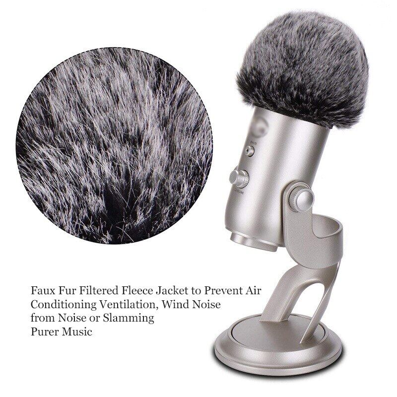 2020 Microphone Cover Furry And Comfortable Mic Wind Muff Reduces Blue for Yeti Pro Soft For Public Speaking Singing Interview