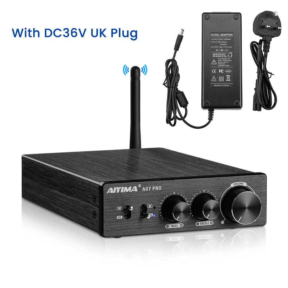 AIYIMA Audio A07 PRO TPA3255 Bluetooth Power Amplifier 2.0 Stereo Speaker Amplifier HiFi Amplificador APTX Home Audio Amp 300Wx2