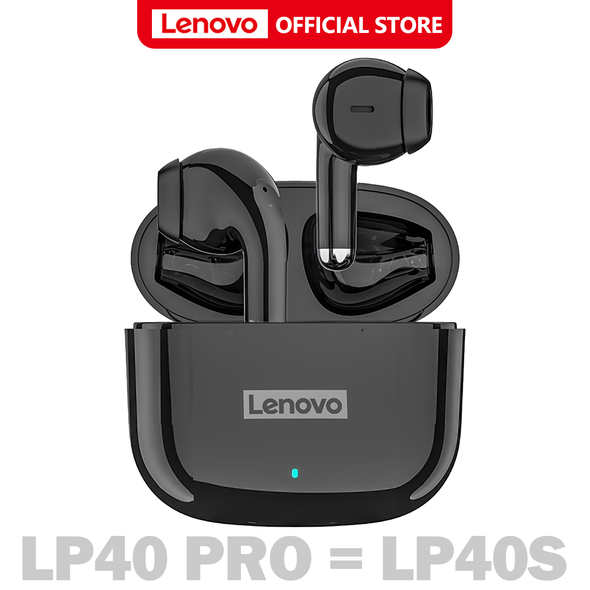 Lenovo LP40S 2021 New Version LP40 IPX5 True wireless Earphone Bluetooth 5.1 Earbuds Low latency Gaming TWS headset with mic HD Music Earpods headphone Earpieces Microphone audio Sports earpod 5.0