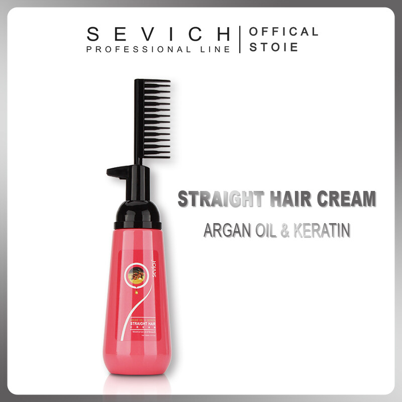 SEVICH Hair Straightener Cream Keratin Hair Straighten Comb 150ml Argan Oil Permanent Straightening Hair