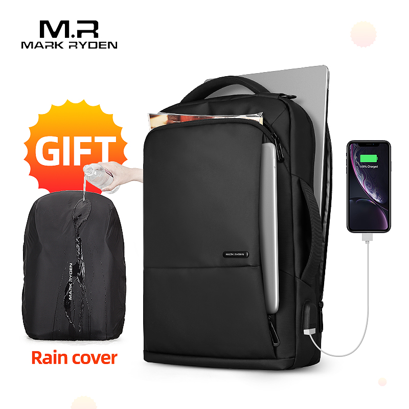 Mark Ryden Travel Backpack Large Capacity Teenager Male Mochila Anti-thief Bag USB Charging 15.6 inch Laptop Backpack Waterproof