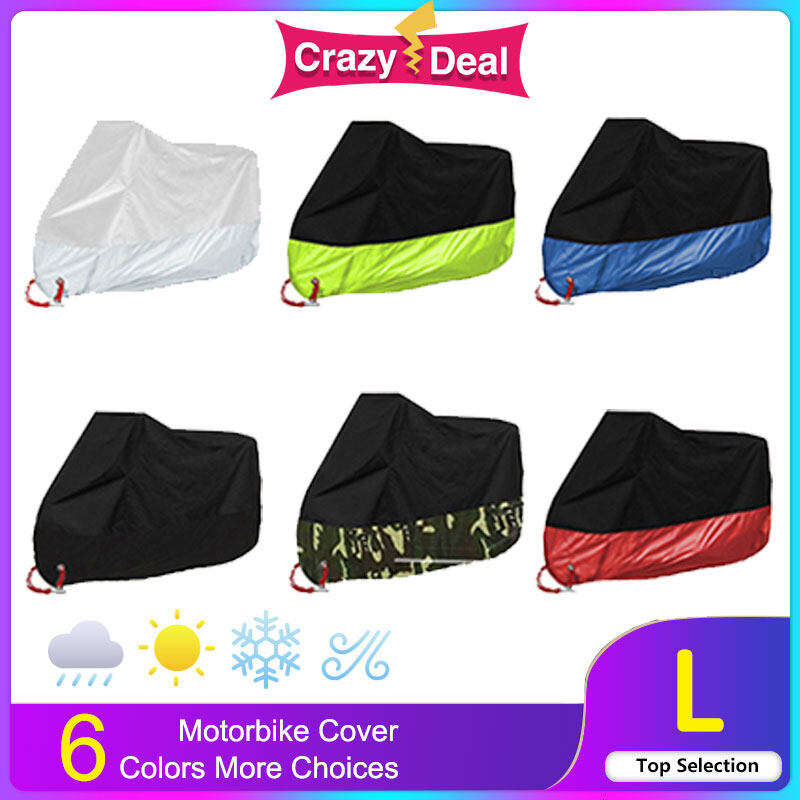Crazydeal Motorcycle Cover Bike All Season Waterproof Dustproof UV Protective Scooter Motorbike Rain Cover (L size)