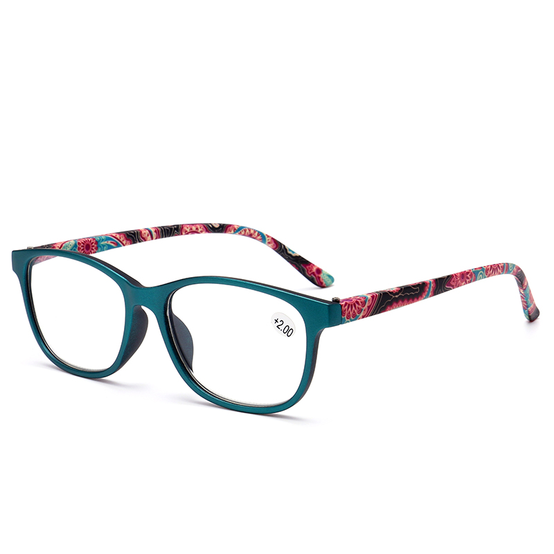 [SG Seller]HOMY Fashion, Elegant and Colorful HD Presbyopic Presbyopia Reading Glasses Color Legs Unisex (Gift for parents)(HM9006T)Green/Purple +100(+1.0)+150(+1.5)+200(+2.0)+250(2.5)+300(+3.0)