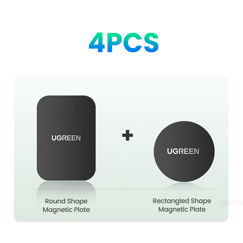 UGREEN Metal Plate For Cell Phone Magnet Holder Magnetic Car Mount With Strong Adhesive Sticker