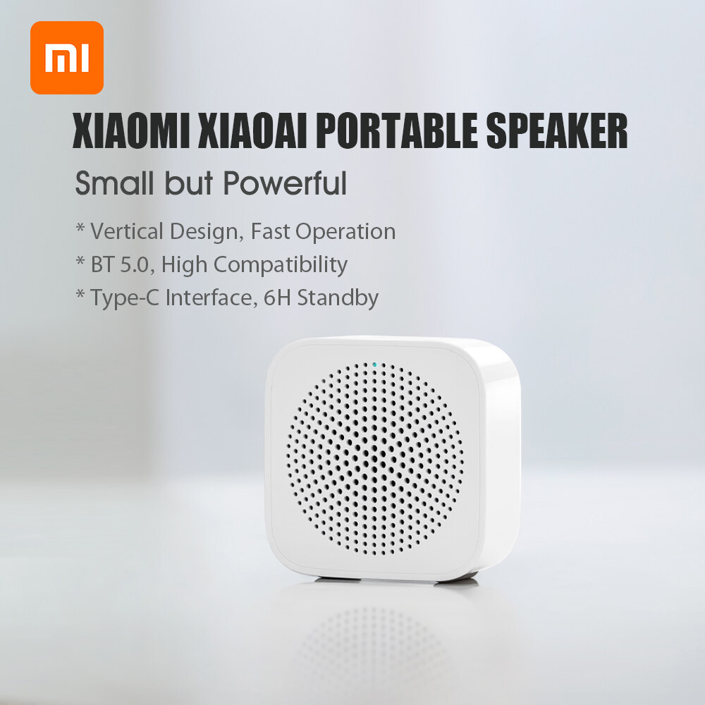 Xiaomi Xiaoai Portable Speaker BT5.0 Wireless Speaker Vertical Design 6H Battery Life Rechargeable Type-C Charging Rich Sound Music Amplifier