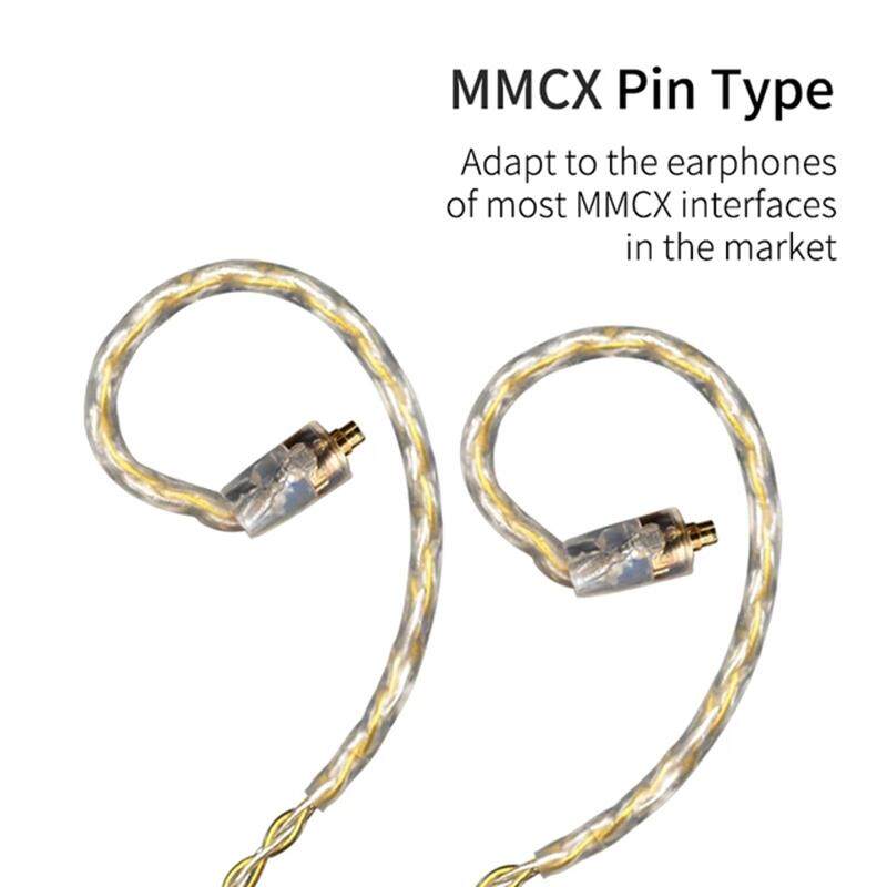 KZ Earphones Gold Silver Mixed plated Upgrade cable Headphone wire for Original ZS10 Pro ZSN ZS10 AS10 AS06 ZST ES4 ZSN Pro AS16
