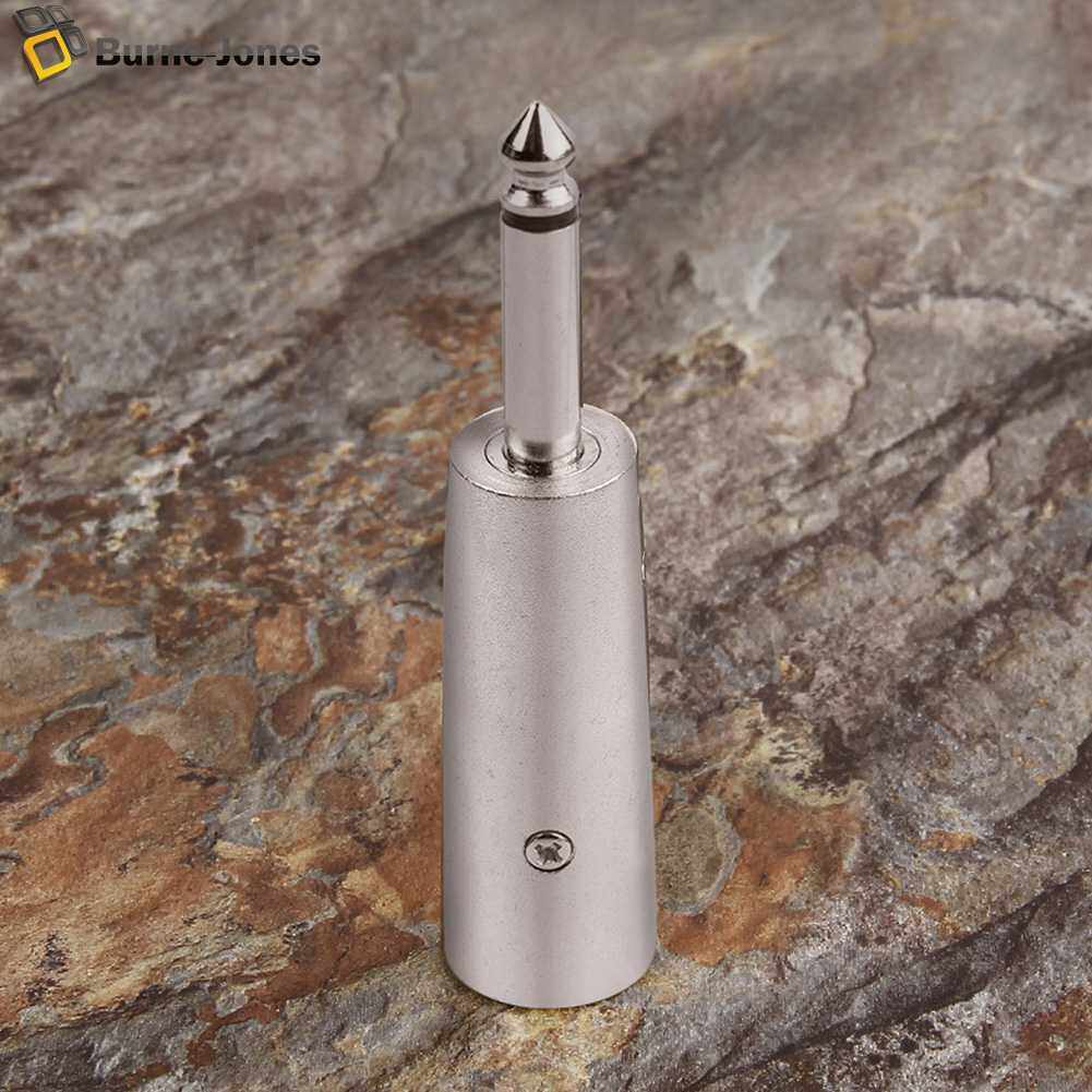 XLR Male Jack To 6.35mm Male Plug Metal Microphone Audio Stereo Adapter Silver Accessory for Audio Electronics Amplifiers