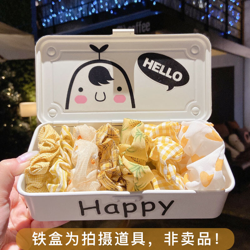 7-10Pcs Korean Scrunchies Set Ponytail Hair Tie Hair Accessories