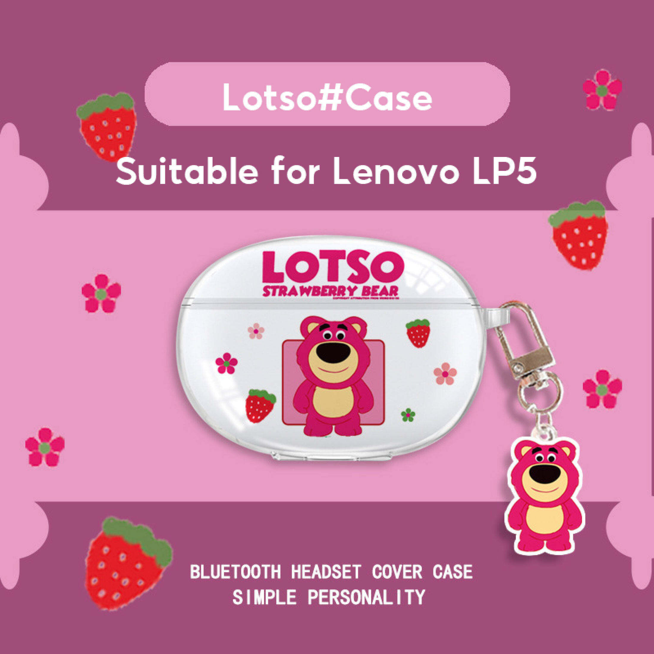 Lenovo Cartoon Protective Case for Lenovo LP40 LP40 Pro LP5 Bluetooth Earphone Transparent Shell