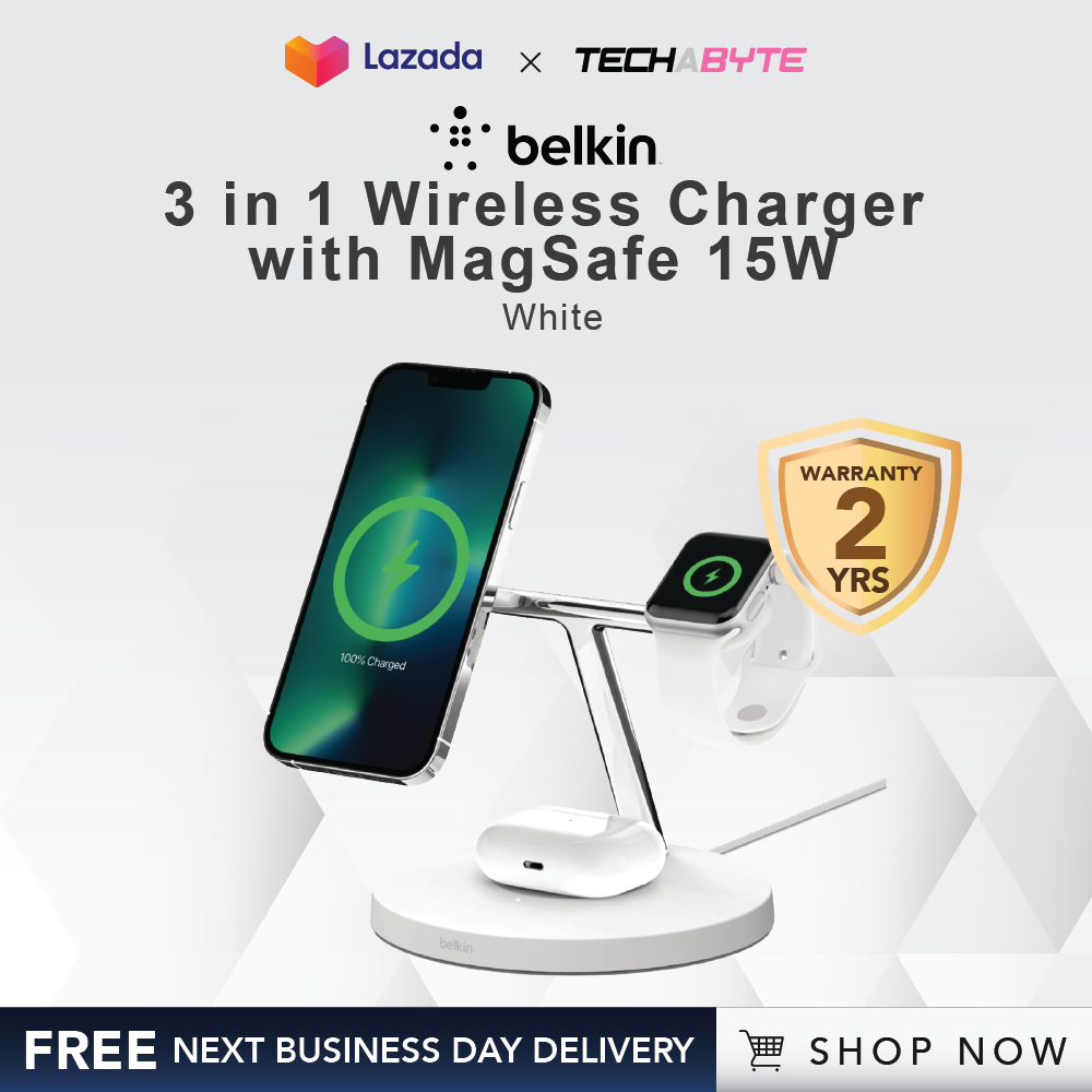 Belkin 3-in-1 Wireless Charger with MagSafe 15W
