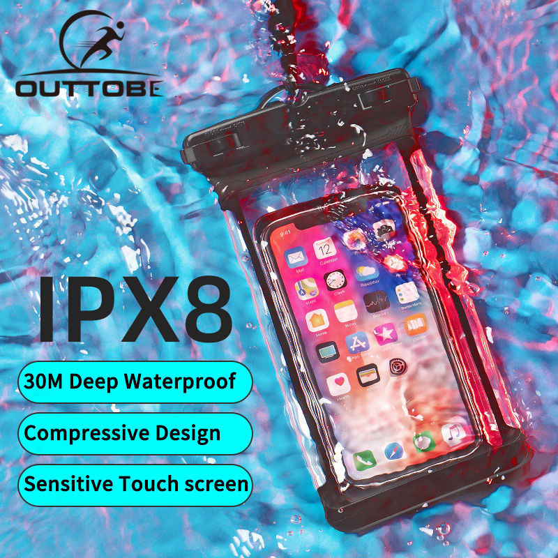 Outtobe Universal Waterproof Phone Outtobe Case Water Proof Bag 7.2 Inches Mobile Phone Pouch PVC Waterproof Mobile Phone Bag Underwater Swimming Phone Bag Diving Protective Case Bag Touch screen