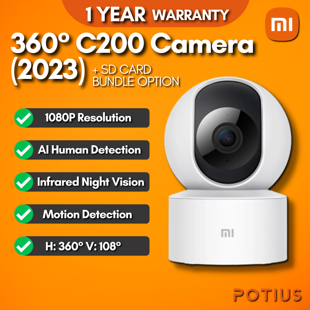 ??【?????? ???????】XIAOMI Home Security Camera 360° C200 (1080P) / C300 (2K) / 2K PRO CCTV WiFi Cam Full HD