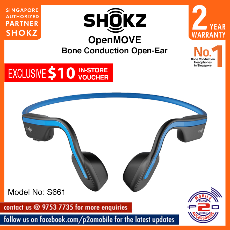 Shokz OpenMove (formerly Aftershokz OpenMove) Wireless Bone Conduction Headphones