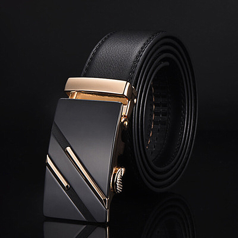 【Miss Lan】Men's Faux Leather Automatic Buckle Waist Strap Belt Businees Luxury Waistband Gift