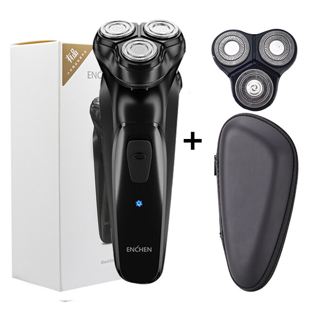 Enchen Electric Shaver Men 3D Type-C USB Rechargeable  Razor 3 Blades Portable Beard Trimmer Cutting Machine For Shaving