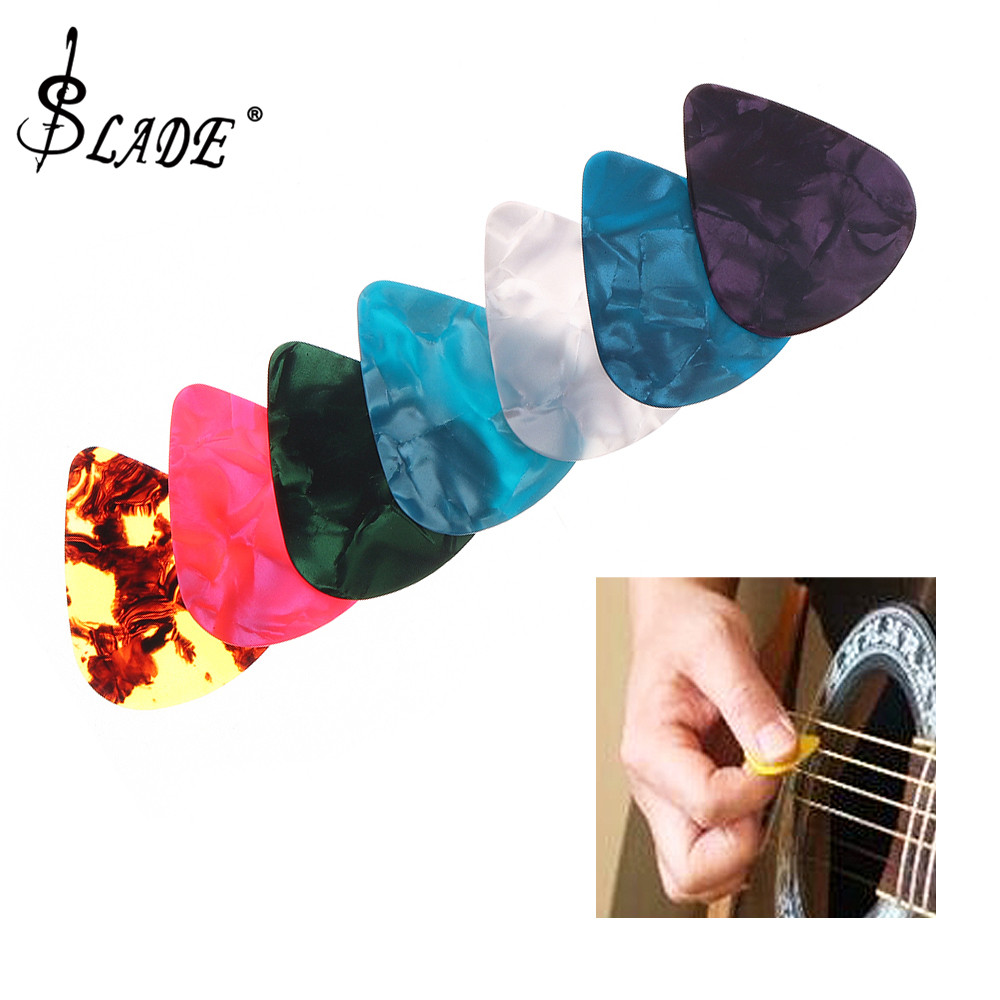 SLADE Colorful Guitar Picks Multicolor ABS Plectrum Plucked String Instrument Accessories for Acoustic Bass Electric Guitars