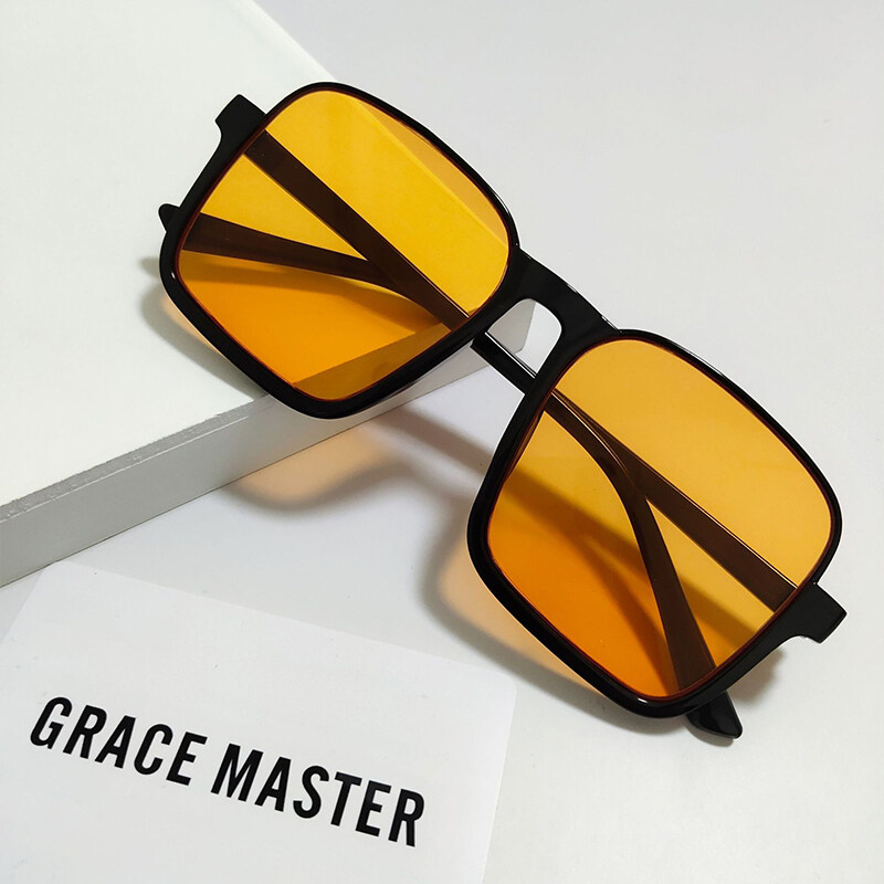 Sunglasses Retro Half Frame Sun Glasses Fashion New Sunglasses Square Large Frame Sun Glasses Multicolor Sunglasses PTQ
