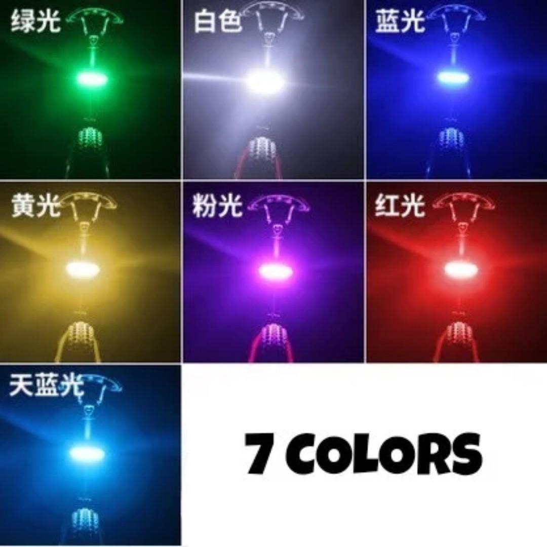Escooter Ebike Bicycle Nebula Chameleon Light Rainbow Colors 7 in 1