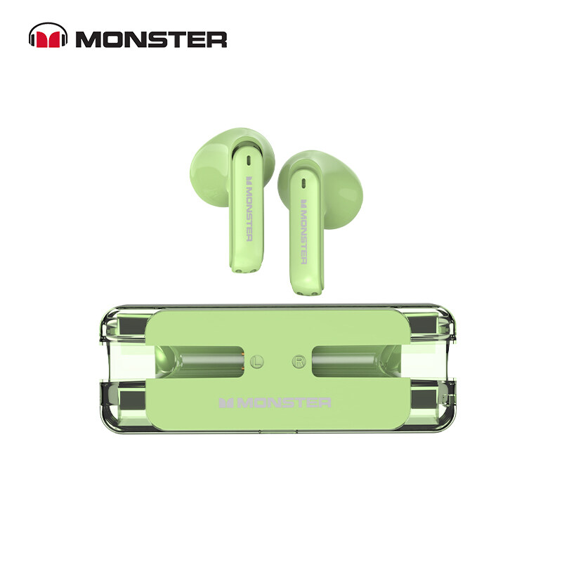Monster Wireless Headphones XKT08 Chili Red Bluetooth Earbuds HIFI Sound Waterproof Headset with Mic for Men and Women