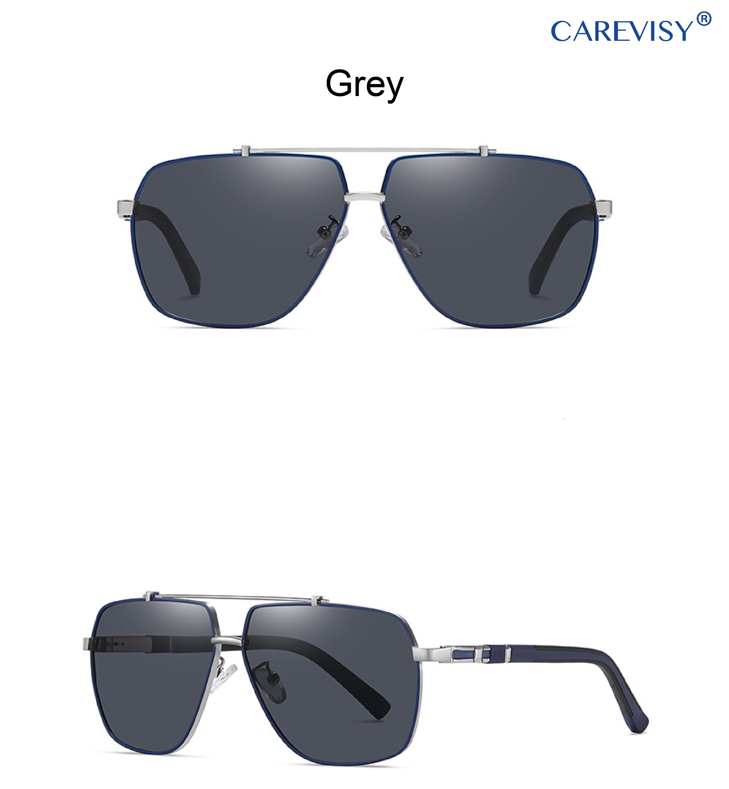 CAREVISY Trendy Polarized Sunglasses UV400 Protection Anti Glare Driving Fishing Outdoor Sunglasses for Adults Men Women C6062