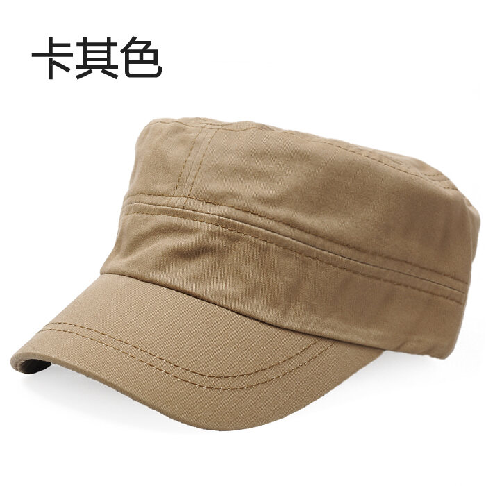 Hat Men's Autumn and Winter Warm Cotton Flat-Top Cap Outdoor Korean Fashion Baseball Cap Brim Hat Sun Hat