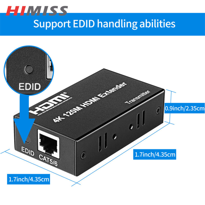 Tracer In stock 4k Hdmi-compatible Extender 120m Single Amplifier Hdmi-compatible To Rj45 Network Extender For Tablet Projector