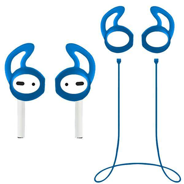 misodiko Accessories for Apple AirPods 2/ 1, Silicone Anti-lost Strap & (2Pair) Ear Skin Hooks Cover, Air pods Cable and Earhook Covers