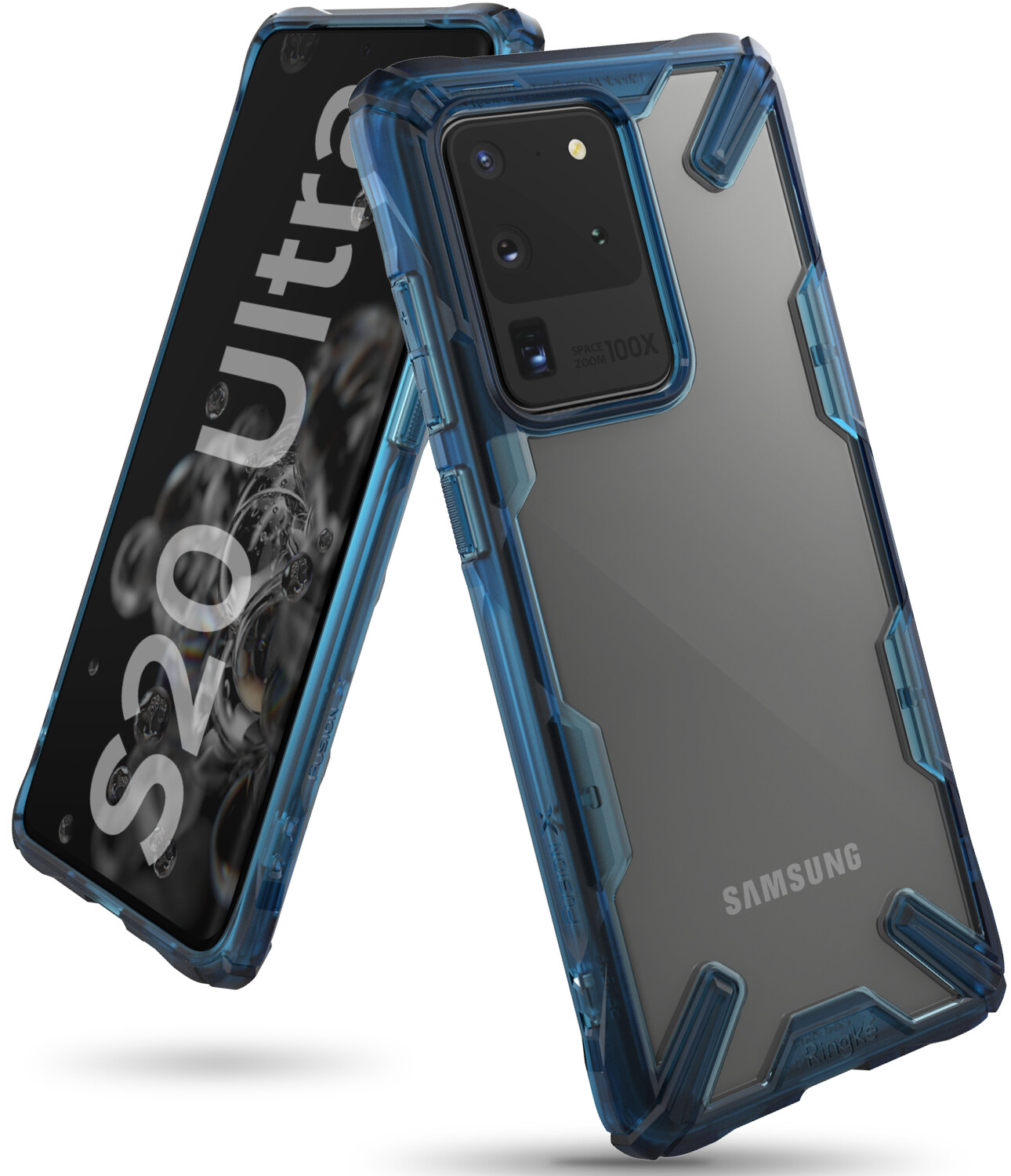 Ringke [FUSION-X] for Galaxy S20 Ultra Case Ergonomic Transparent [Military Drop Tested Defense] Hard PC Back TPU Bumper Impact Resistant Shock Absorbent Cover