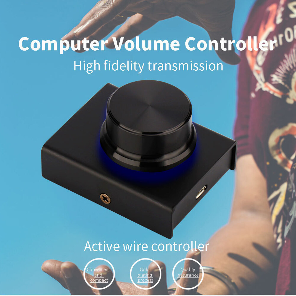 Usb Volume Control Lossless Pc Computer Speaker Volume Controller Knob Adjuster Digital Control With One Key Mute Function
