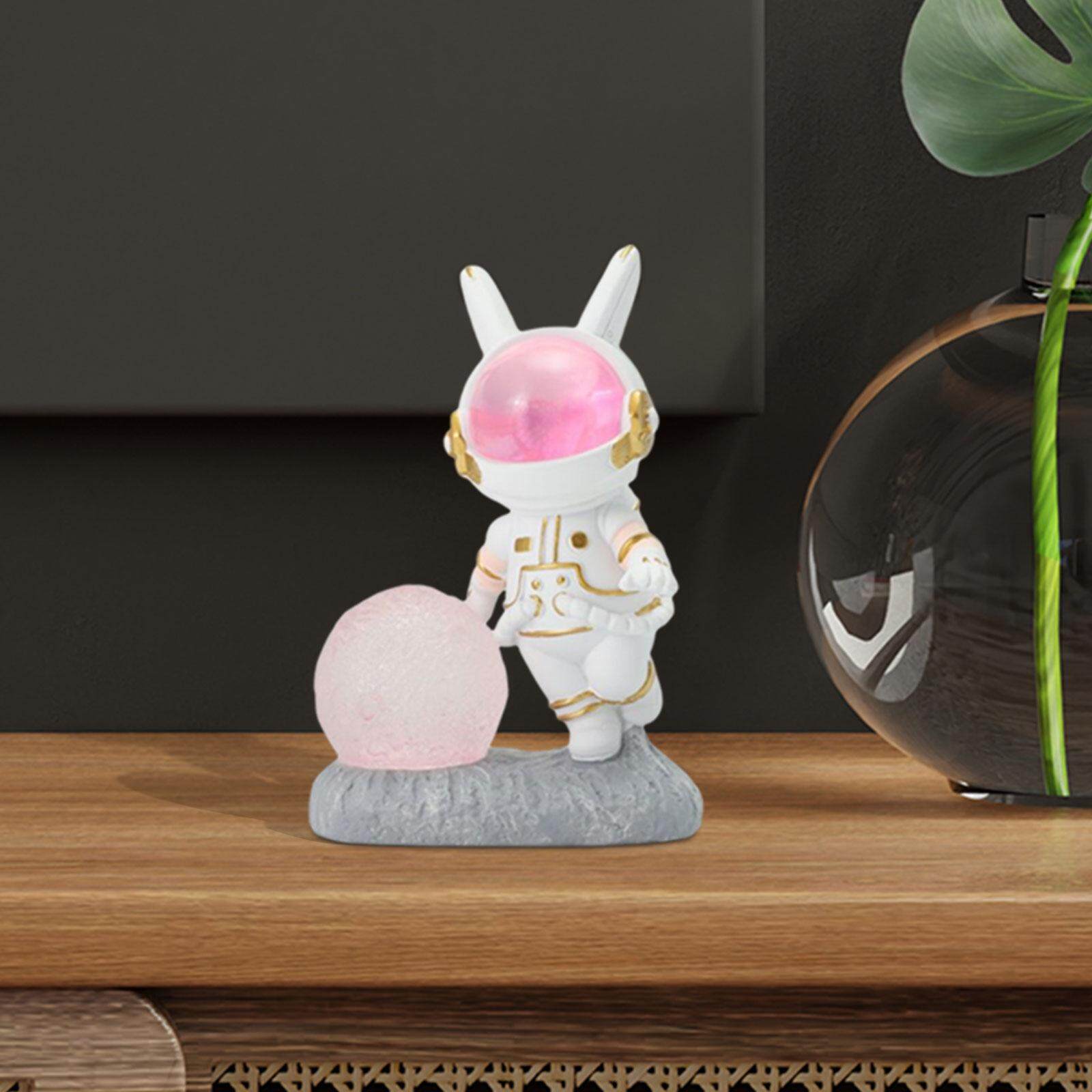 milageto Cartoon Space Rabbit Mobile Phone Holder Art for Decor Dining Room Desktop