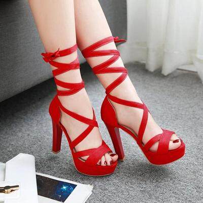 Women Plus Size Sexy Waterproof Platform Super High Heel Open Toe Sandals