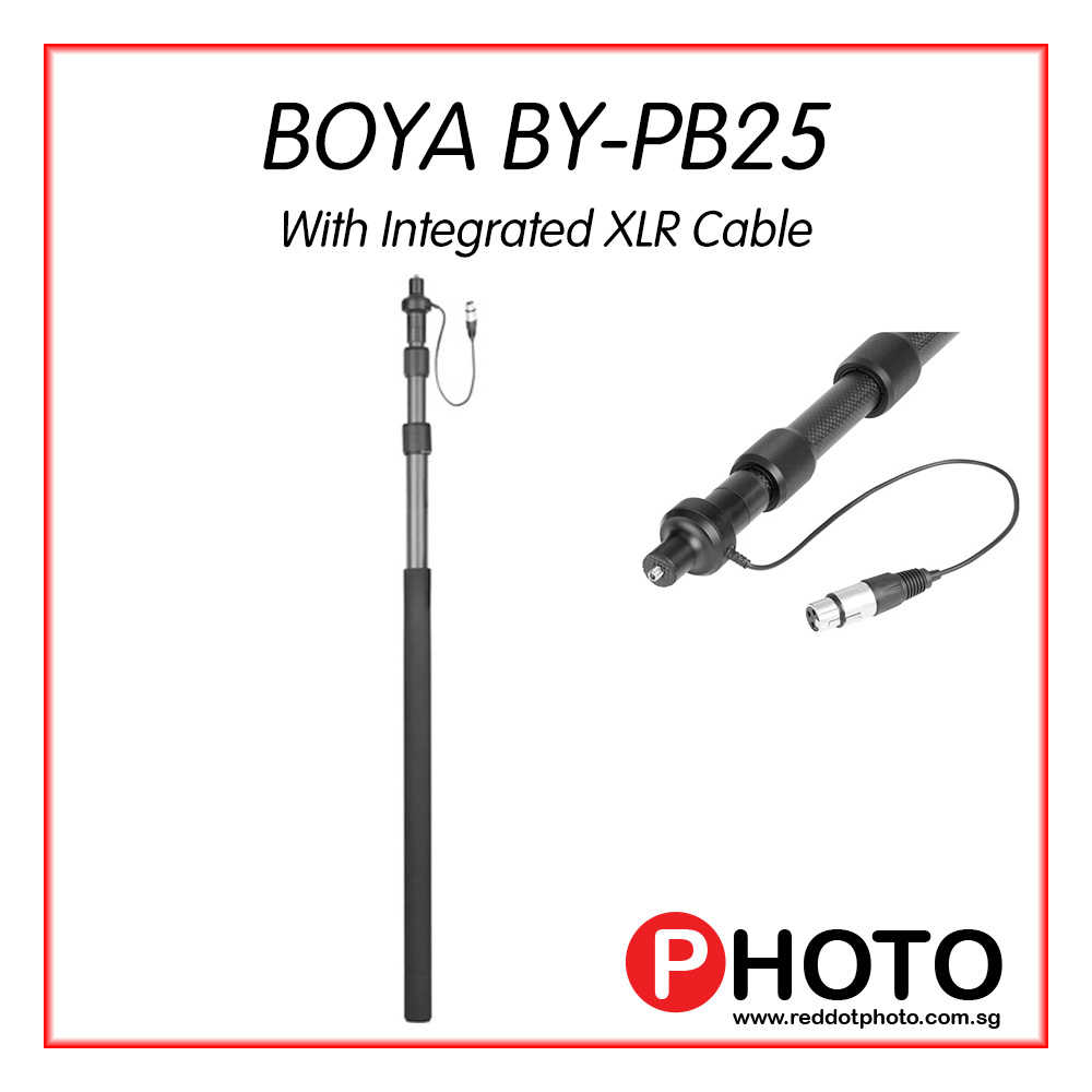 Boya BY-PB25 Carbon Fiber Boompole with Internal XLR
