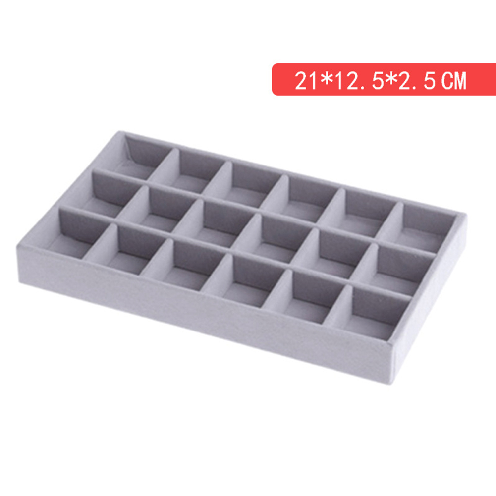 BUY IN COINS Single Layer Flannelette Jewelry Box Jewelry Display Tray Ring Earring Small Ring Plate