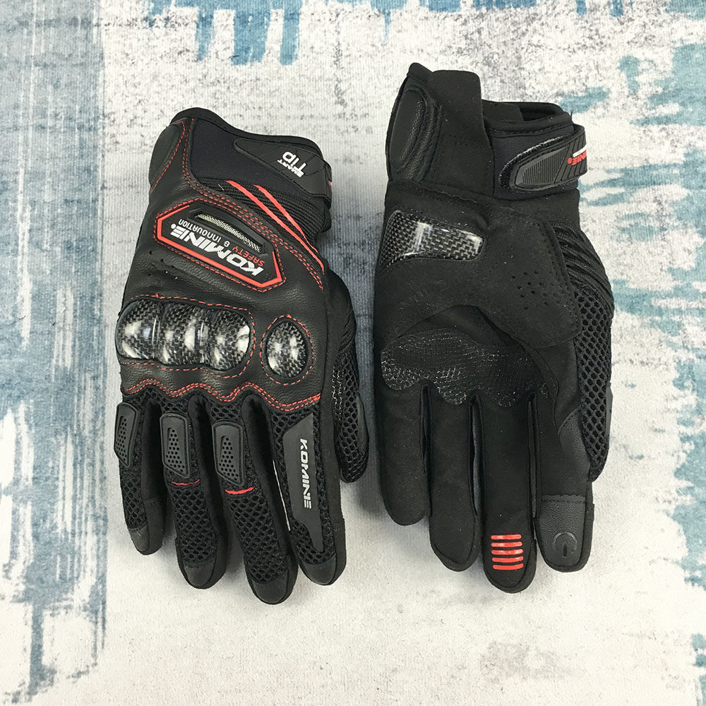 KOMINE Gloves KOMINE GK 167 Professional Motorcycle Gloves Racing Carbon Fiber Full Finger Street Gloves KOMINE GK167 Four Seasons Gloves Unisex Motorcycle Gloves